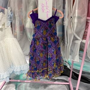 Purple Princess Dress with Yellow Accents